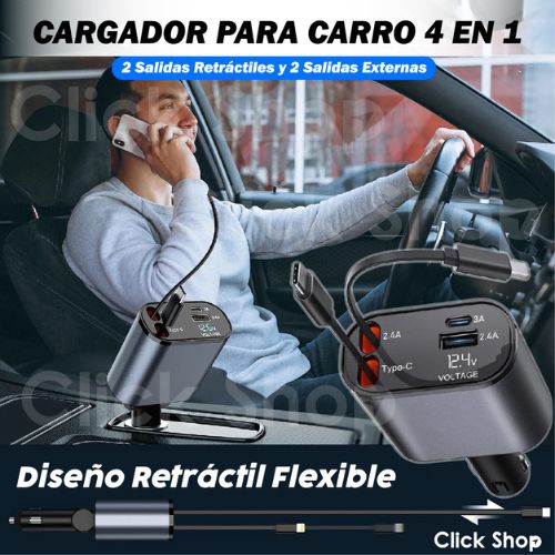 Cargador para Carro 4 en 1
