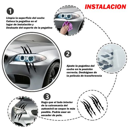 Sticker Garra para Carro X 2 Unidades