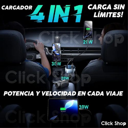 Cargador para Carro 4 en 1