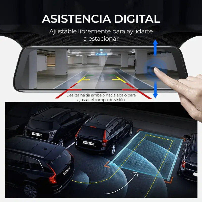 Espejo Retrovisor con Doble Cámara HD