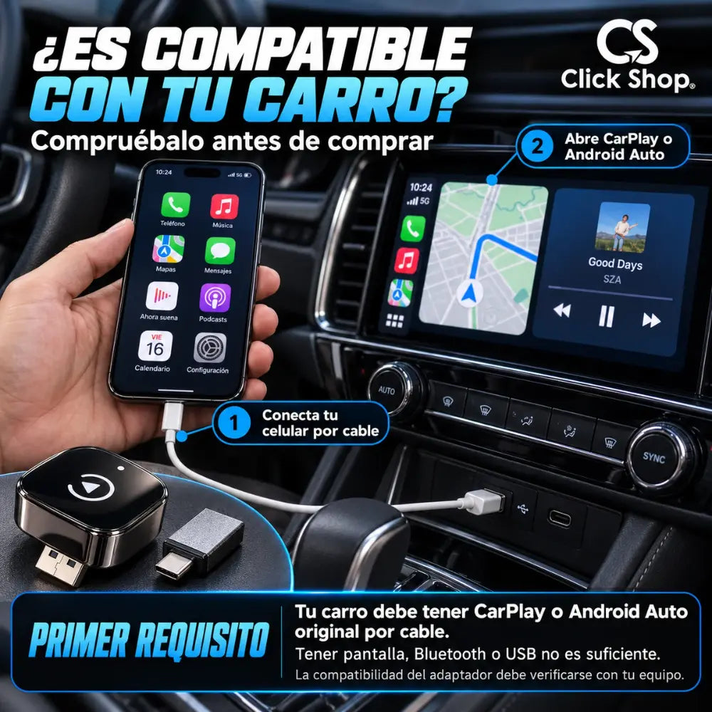 Adaptador Carplay inalámbrico