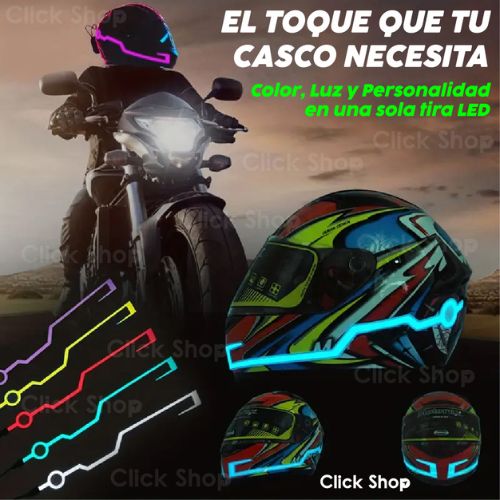 Tira Luz Led Para Casco Moto