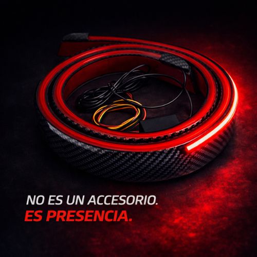 SPOILER LED TRASERO 🔥 Fibra de Carbono Universal
