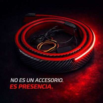 SPOILER LED TRASERO 🔥 Fibra de Carbono Universal