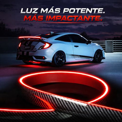 SPOILER LED TRASERO 🔥 Fibra de Carbono Universal