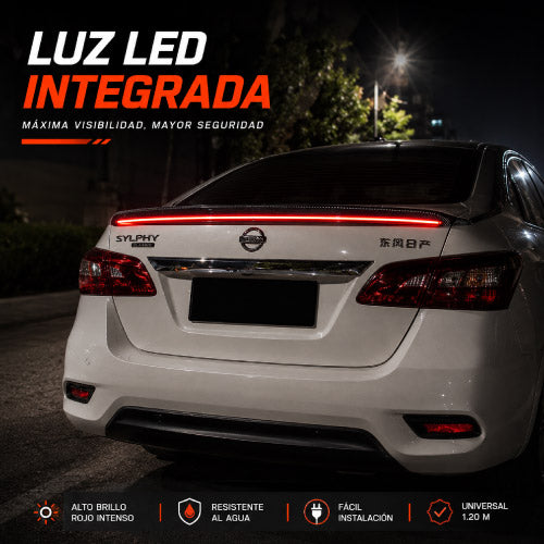 SPOILER LED TRASERO 🔥 Fibra de Carbono Universal