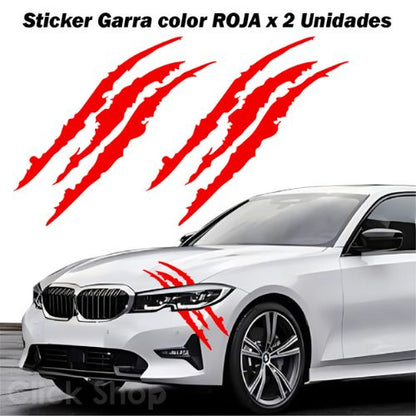 Sticker Garra para Carro X 2 Unidades