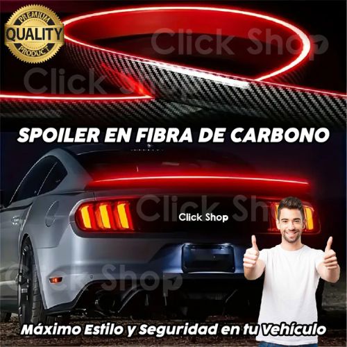 Spoiler Fibra de carbono para baúl LED