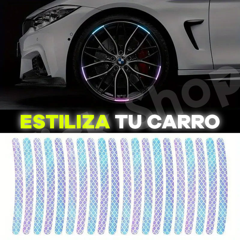 Reflectivo Rines - Carro y Moto 40 unidades