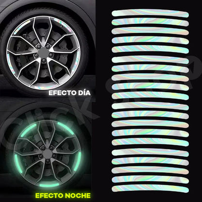 Reflectivo Rines - Carro y Moto 40 unidades