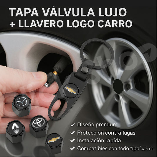 VALVULAS PARA CARRO + LLAVERO