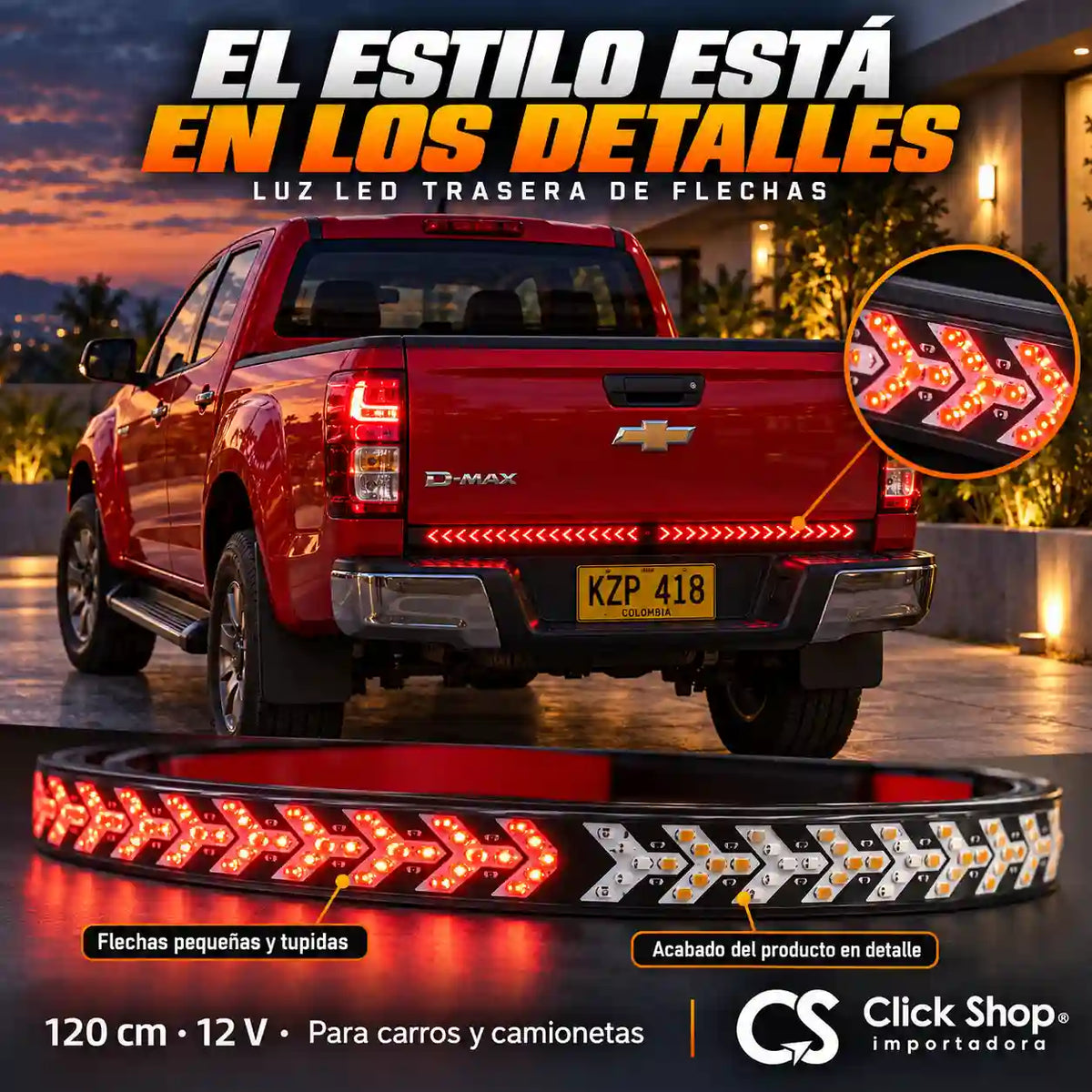 LUZ LED TRASERA FLECHAS 12V