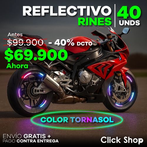 Reflectivo Rines - Carro y Moto 40 unidades