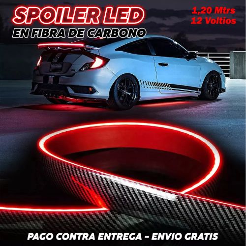Spoiler Fibra de carbono para baúl LED