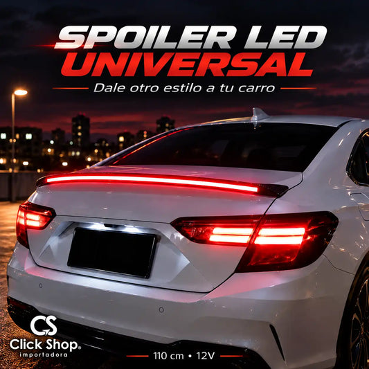 SPOILER LED TRASERO 🔥 Fibra de Carbono Universal