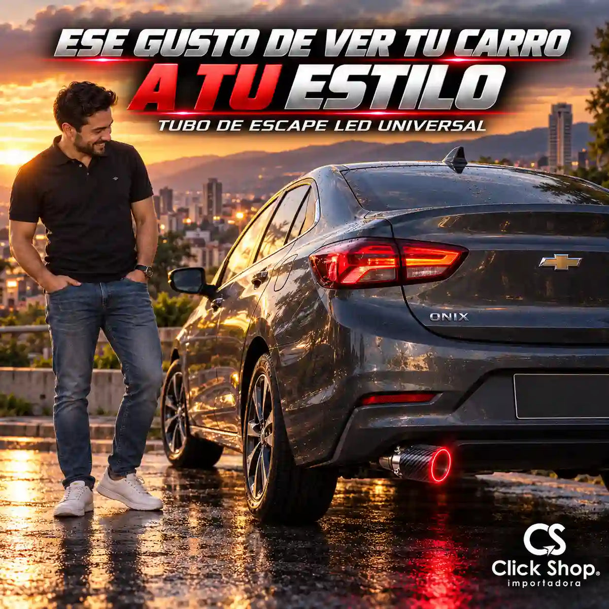 TUBO DE ESCAPE CON SILENCIADOR DE LUZ