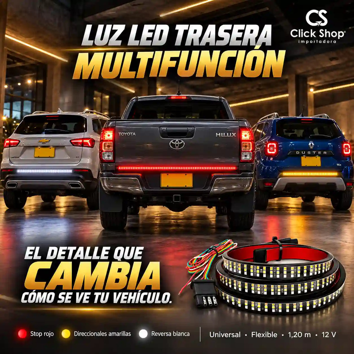 LUZ LED TRASERA PUNTOS 12V