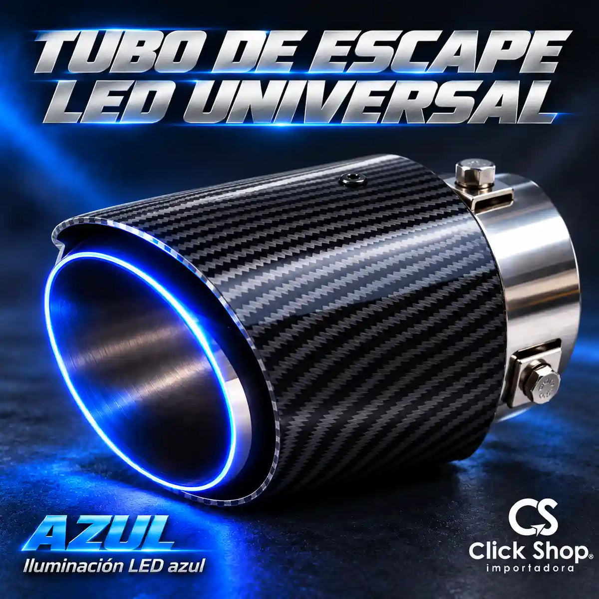 TUBO DE ESCAPE CON SILENCIADOR DE LUZ