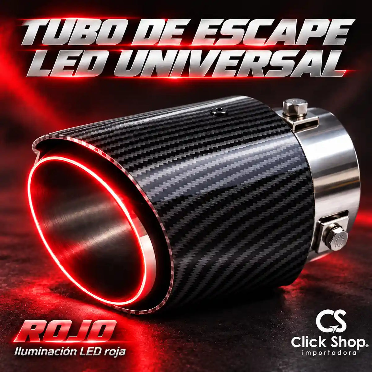 TUBO DE ESCAPE CON SILENCIADOR DE LUZ
