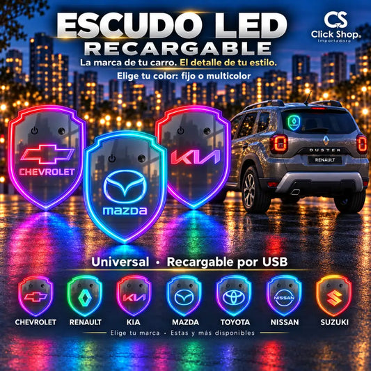 ESCUDO LED CARRO