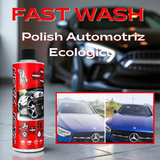 Lava tu carro en seco Sin agua | FAST WASH 450 ml